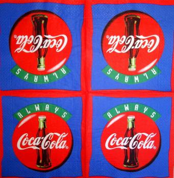 005 Coca Cola - 3-lagig - (blau/rot)