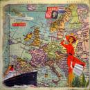 058 Mittelmeer - 3-lagig - ppd - Gwenaelle Trolez 2014 - Weltkarte