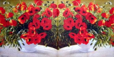 128 Anemonen, Mohn - 3-lagig - Künstler