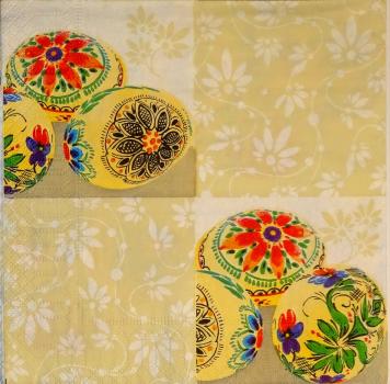 113 Eier, Ostereier - 3 lagig (gelb) - Ihr