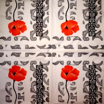 193 Anemonen, Mohn - 3-lagig - Eva Logell