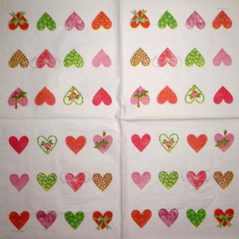 118 Heart / Hearts - 4-ply - Handkerchief