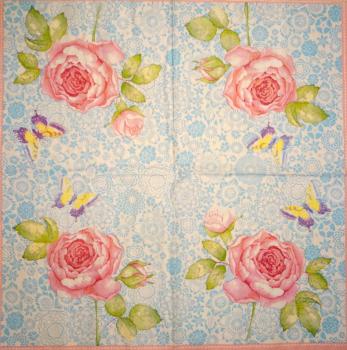 12f-479 Roses - 3-ply  - Plaid