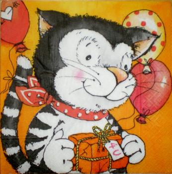 013 Katzen - 3-lagig - Susy Card