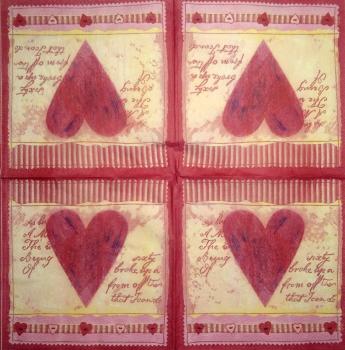 168 Heart / Hearts - 4-ply - Braunis - Handkerchief