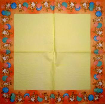 184 Hasen: unnatürlich - 3-lagig - 35x35 cm
