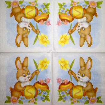 184 Hasen: unnatürlich - 3-lagig - 35x35 cm