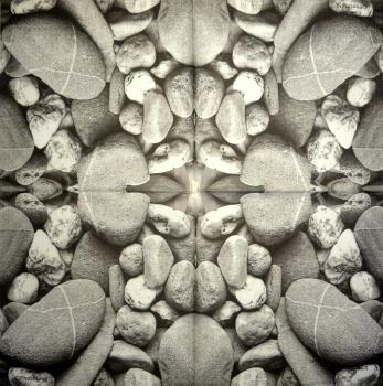 094 Muscheln - 3-lagig (blau) - Home Fashion