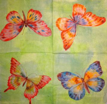 124 Butterflies - 3-ply (grün) - Ihr