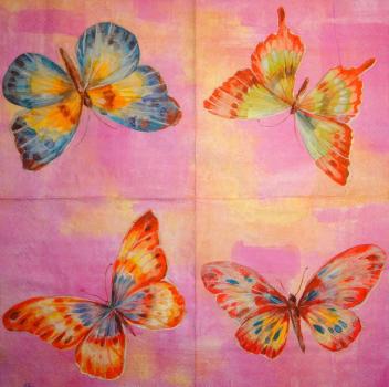 124 Butterflies - 3-ply (pink) - Ihr