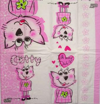 194 Katzen - 4-lagig - ppd - Taschentuch