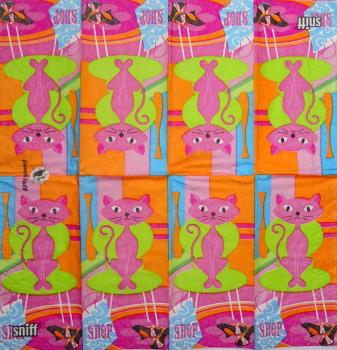 198 Cats - 4-ply - ppd - French Bull - Handkerchief