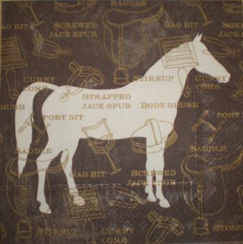 022 Horses - 3-ply (dark) - Ambiente