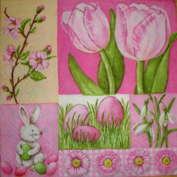 024 Tulpen - 3-lagig (rosa) - Atelier