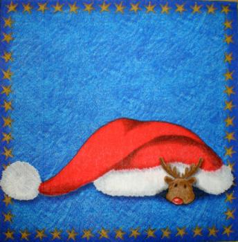 185 Deer - 3-ply (blue) - Paper Design