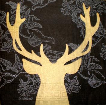 194 Deer - 3-ply (black) - ppd - G.v.d.Flierdt