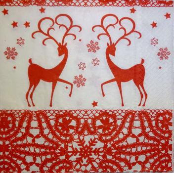 215 Deer - 3-ply (red) - Paper Design