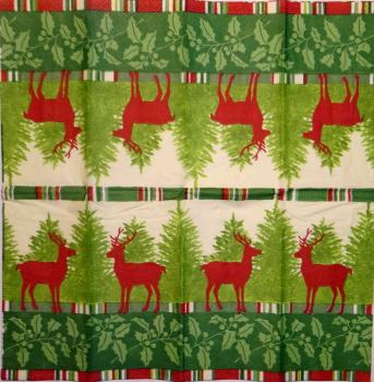 051 Deer - 4-ply (red) - Ihr - Handkerchief