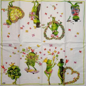 051 Frösche - 4-ply - Ihr - Handkerchief