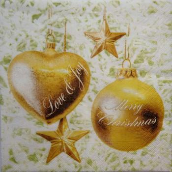 030 Kugeln - 3-lagig (gold) - Paper Design