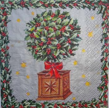 131 Christmas Flowers - 3-ply (silver)