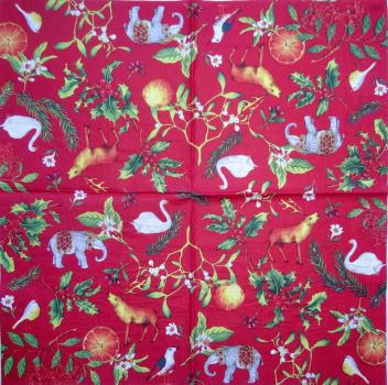 141 Christmas Flowers - 3-ply (red) - Ihr