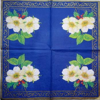 099 Christmas Flowers - 3-ply (99 blue) - Stewo