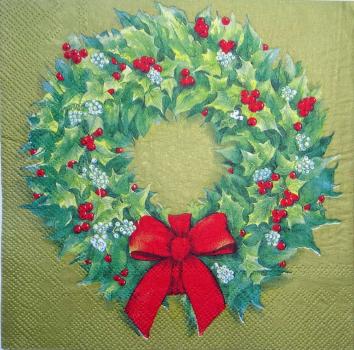 027 Christmas Flowers - 3-ply (gold)