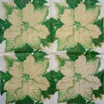 030 Christmas Flowers - 3-ply (cream) - Home Fashion