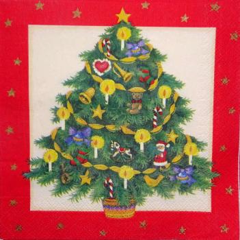 002 Weihnachtsbaum - 3-lagig (rot)