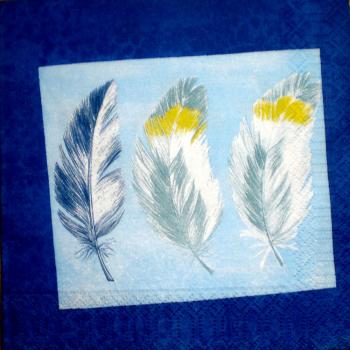 009 Feathers - 3-ply (blue) - Duni
