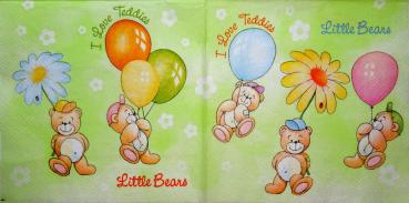 128 Teddy - 3-lagig ( grün) - Daisy