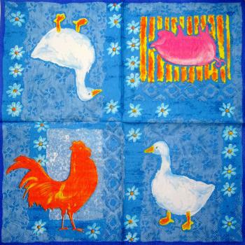079 Ducks - 3-ply (blue) - Ihr