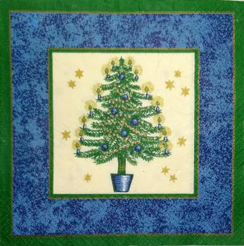 044 Christmas Tree - 3-ply (blue)
