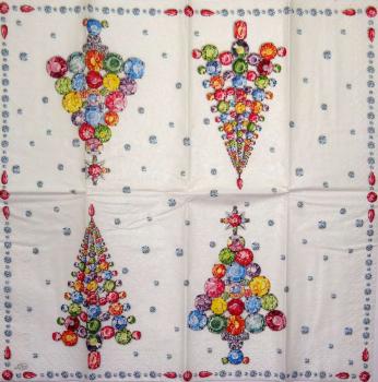 072 Christmas Tree - 4-ply - Ihr - Handkerchief
