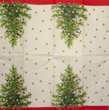 073 Christmas Tree - 4-ply (73) - Butlers - Handkerchief