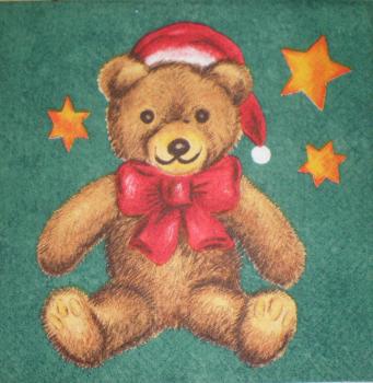 008 Bären Christmas - 3-ply (grün)