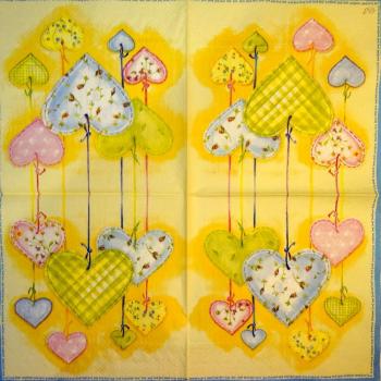 059 Heart / Hearts - 3-ply (yellow) - Ihr