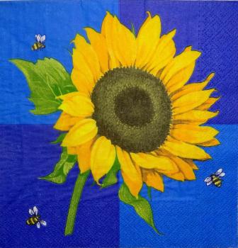 116 Sunflowers - 3-ply (blue)
