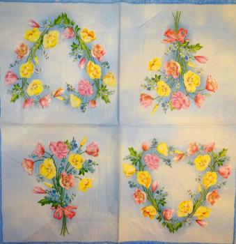 002 Heart / Hearts - 3-ply (blue) - Ihr