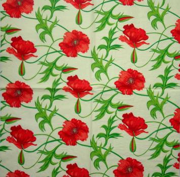 092 Anemones, Poppy - 3-ply