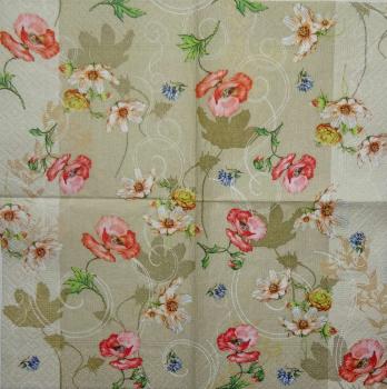 095 Anemones, Poppy - 3-ply