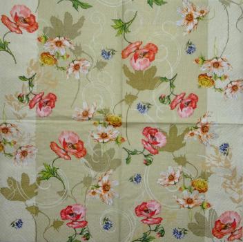 095 Anemones, Poppy - 3-ply - CS