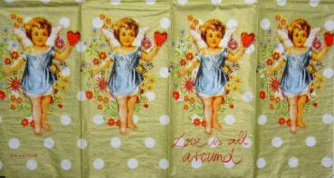 255 Engel - 4-lagig (gold) - ppd - G.v.d. Flierdt - Taschentuch
