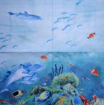 018 Dolphin / Whale / Shark - 3-ply - Madame est Servie