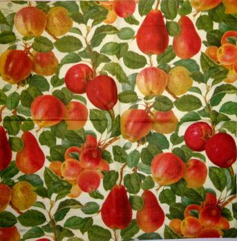 078 Äpfel - 3-ply - Caspari - Royal Horticultural Society