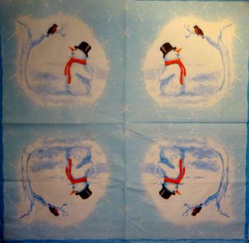 145 Schneemann - 3-lagig - WIDA - 35x35 cm