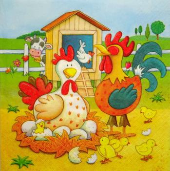 107 Hahn, Huhn - 3 lagig - ti-flair