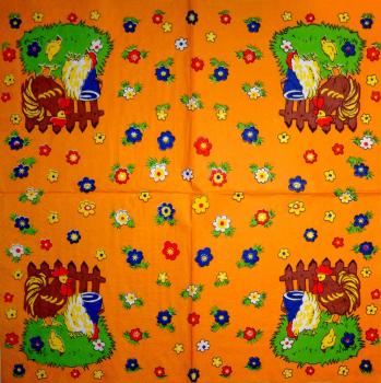 116 Rooster,  Hen - 3 ply (orange)