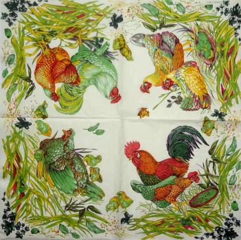 130 Rooster,  Hen - 3 ply (2f) - Pierre Frey